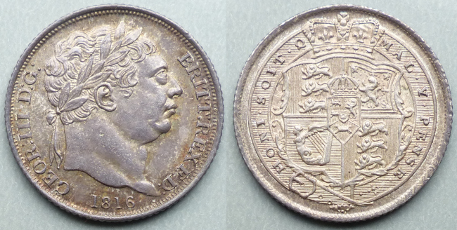 George III 1816 sixpence